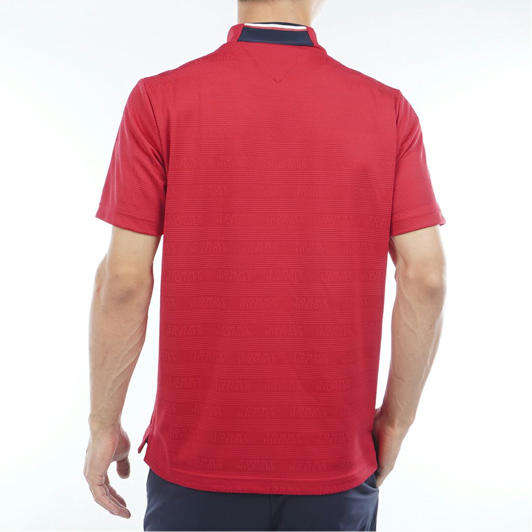 トミー ヒルフィガー ゴルフ Tommy Hilfiger Golf メンズ メンズ ロゴジャガード 半袖モックネックシャツ THMA561 詳細17