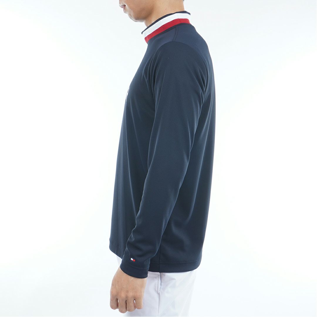 シグネチャーリブ 長袖シャツ【L寸】ネイビー　トミーヒルフィガー thma562 30％OFF】[トミーヒルフィガー]メンズ シグネチャーリブ 長袖シャツ