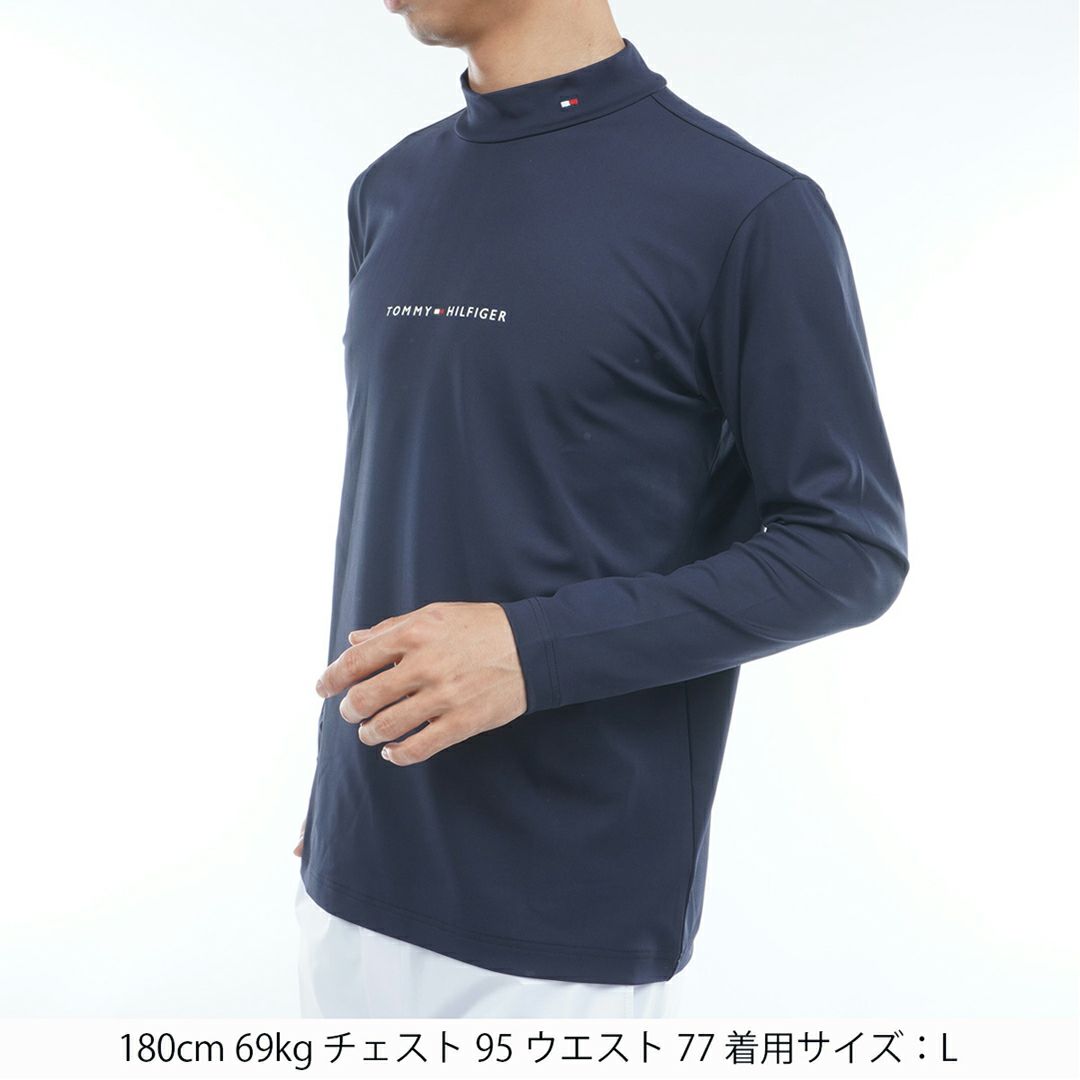 トミー ヒルフィガー ゴルフ Tommy Hilfiger Golf メンズ メンズ ベア天 長袖モックネックシャツ THMA563 詳細5
