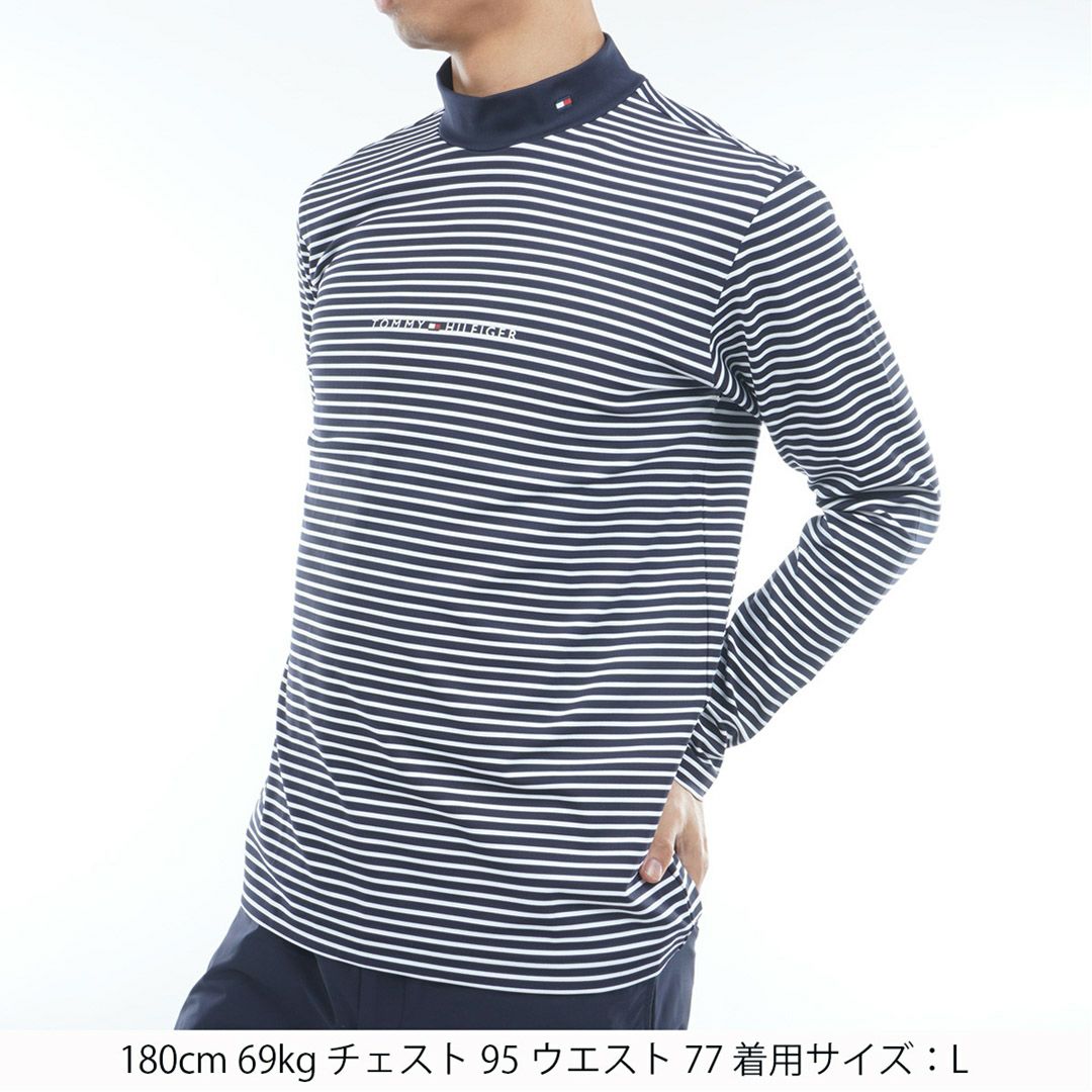 トミー ヒルフィガー ゴルフ Tommy Hilfiger Golf メンズ メンズ ベア天 長袖モックネックシャツ THMA563 詳細19