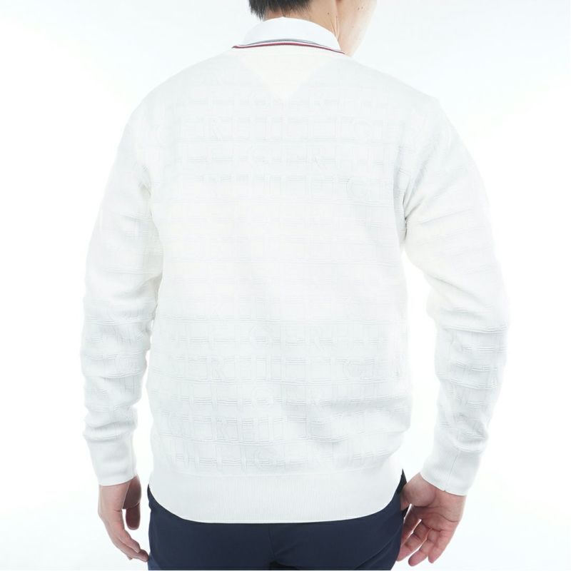 トミー ヒルフィガー ゴルフ Tommy Hilfiger Golf メンズ メンズ ロゴジャガード クル-ネックニット THMA564 詳細3