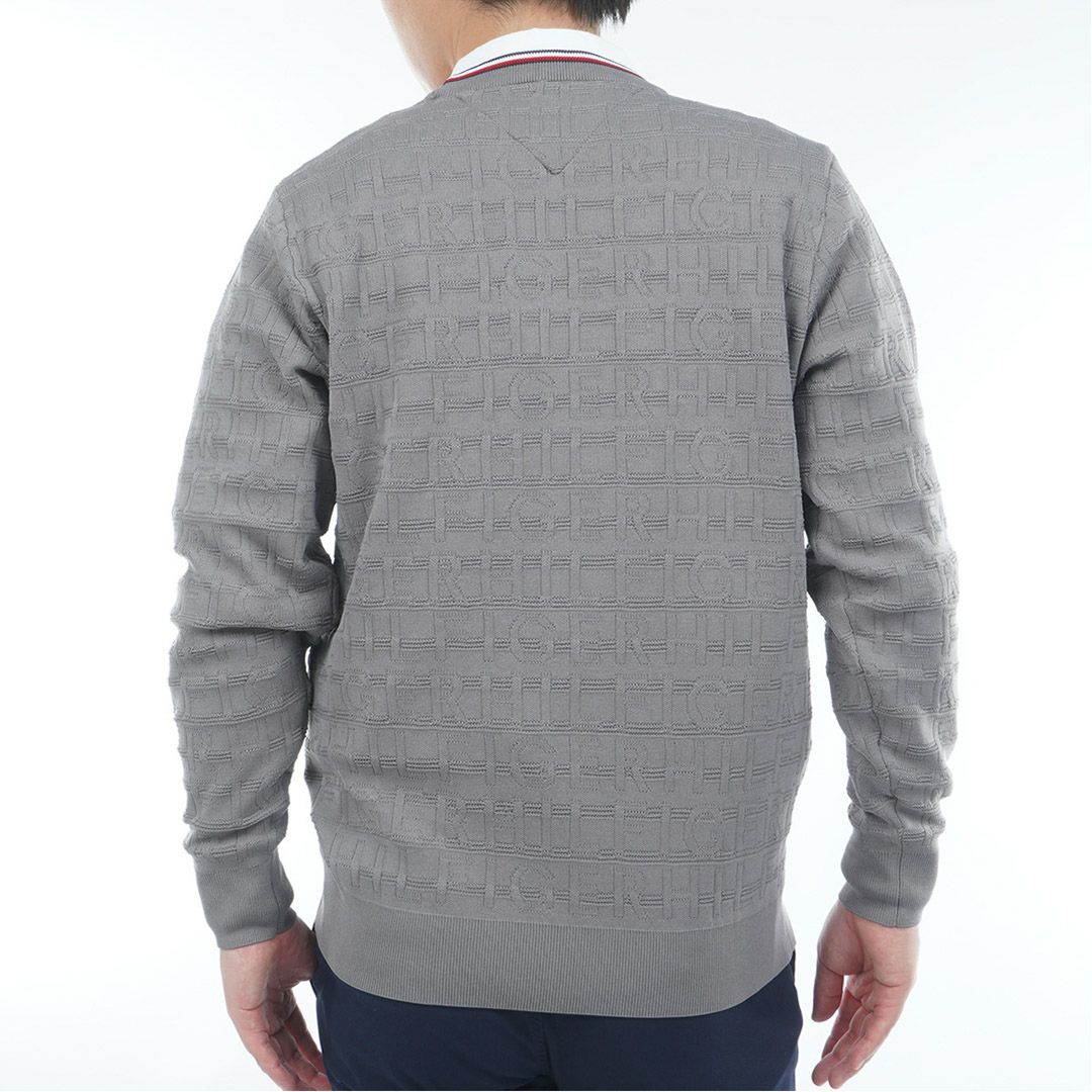トミー ヒルフィガー ゴルフ Tommy Hilfiger Golf メンズ メンズ ロゴジャガード クル-ネックニット THMA564 詳細6