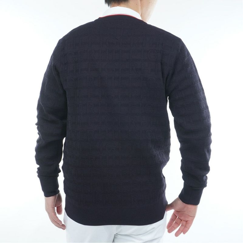 トミー ヒルフィガー ゴルフ Tommy Hilfiger Golf メンズ メンズ ロゴジャガード クル-ネックニット THMA564 詳細9
