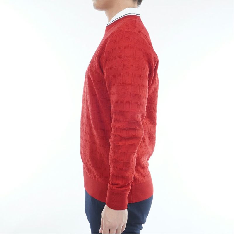 トミー ヒルフィガー ゴルフ Tommy Hilfiger Golf メンズ メンズ ロゴジャガード クル-ネックニット THMA564 詳細12