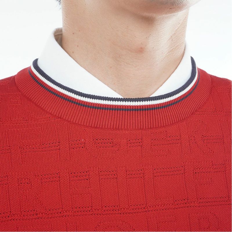 トミー ヒルフィガー ゴルフ Tommy Hilfiger Golf メンズ メンズ ロゴジャガード クル-ネックニット THMA564 詳細16