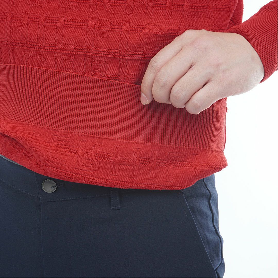 トミー ヒルフィガー ゴルフ Tommy Hilfiger Golf メンズ メンズ ロゴジャガード クル-ネックニット THMA564 詳細18