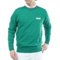 [トミーヒルフィガー]メンズ ロゴジャガード クル-ネックニット　グリーン
