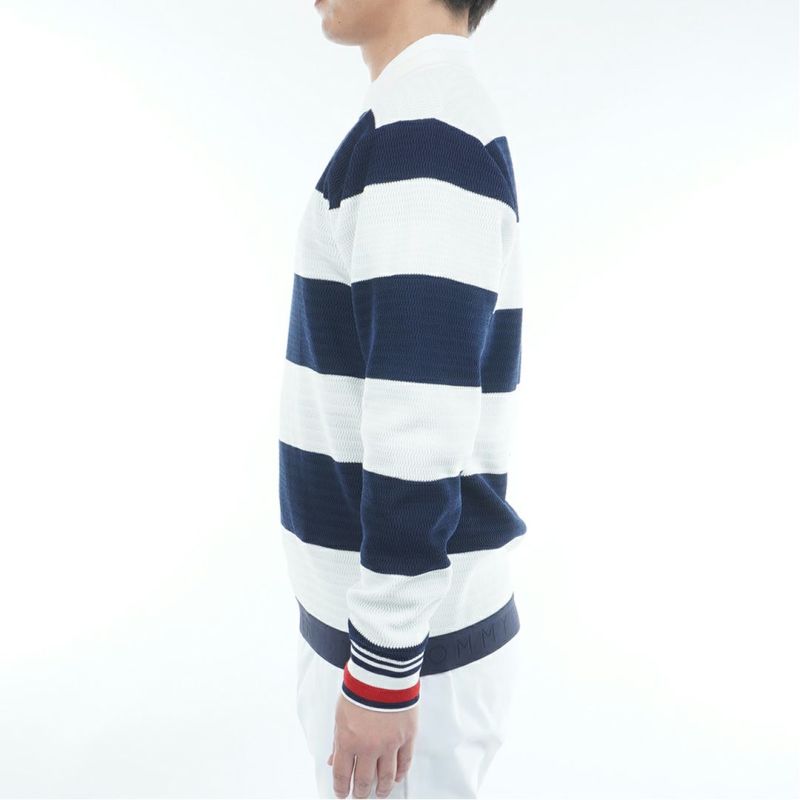 トミー ヒルフィガー ゴルフ Tommy Hilfiger Golf メンズ メンズ ボーダー クルーネックニット THMA565 詳細3