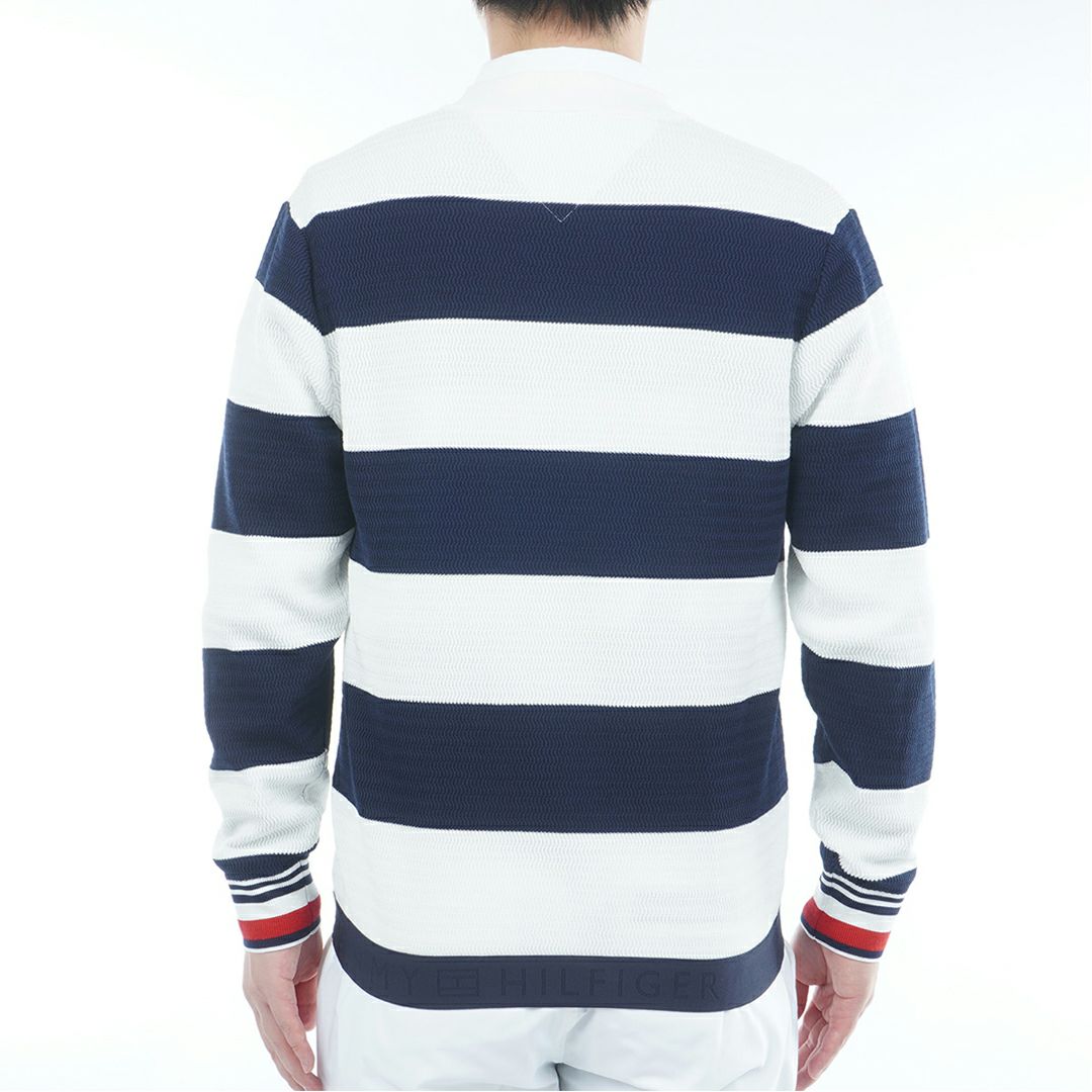 トミー ヒルフィガー ゴルフ Tommy Hilfiger Golf メンズ メンズ ボーダー クルーネックニット THMA565 詳細4