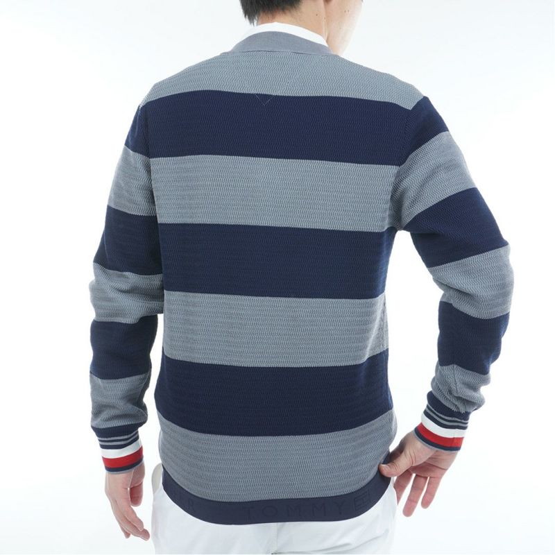 トミー ヒルフィガー ゴルフ Tommy Hilfiger Golf メンズ メンズ ボーダー クルーネックニット THMA565 詳細12