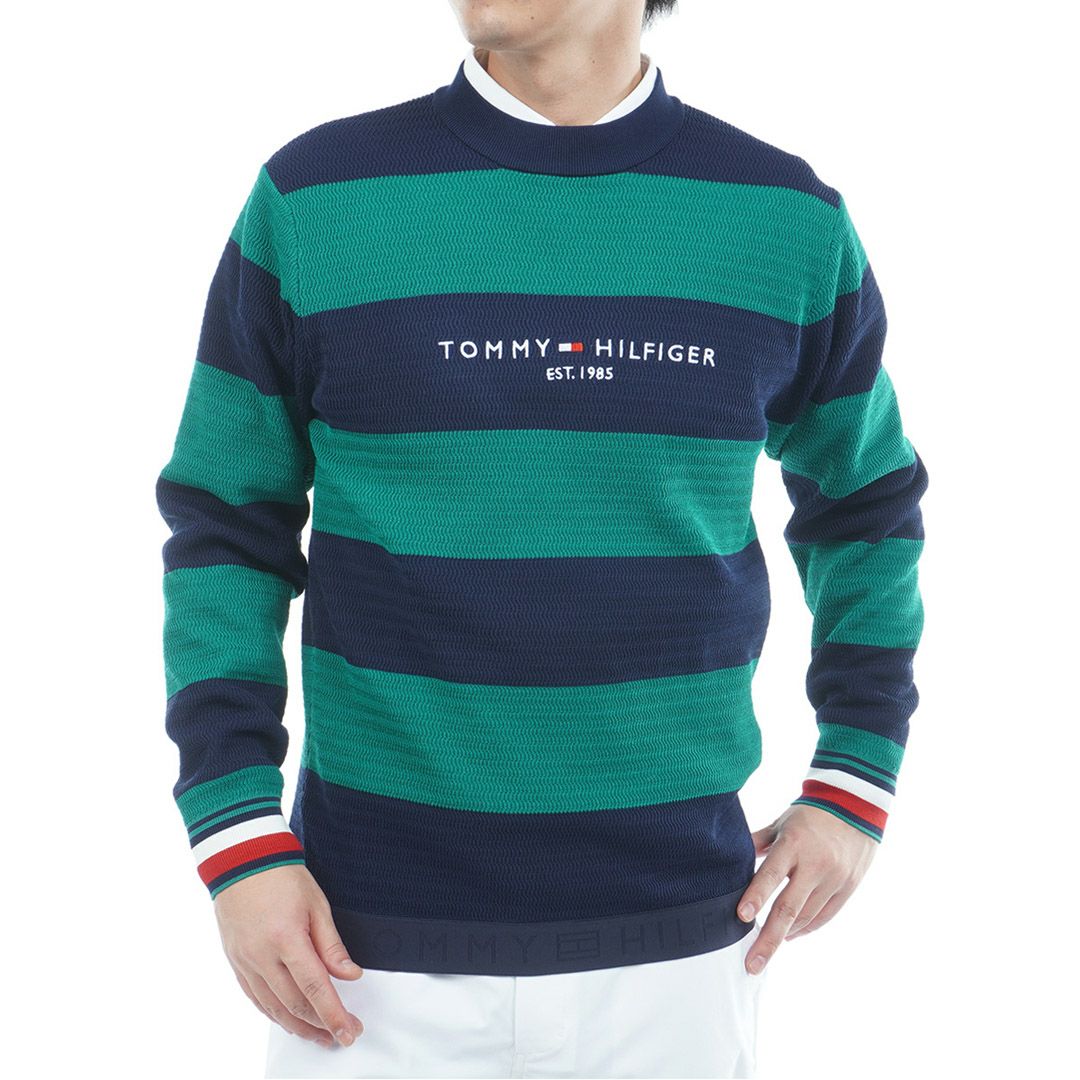 トミー ヒルフィガー ゴルフ Tommy Hilfiger Golf メンズ メンズ ボーダー クルーネックニット THMA565 詳細16