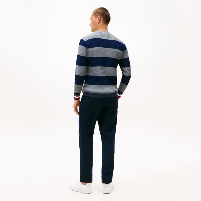 トミー ヒルフィガー ゴルフ Tommy Hilfiger Golf メンズ メンズ ボーダー クルーネックニット THMA565 詳細19