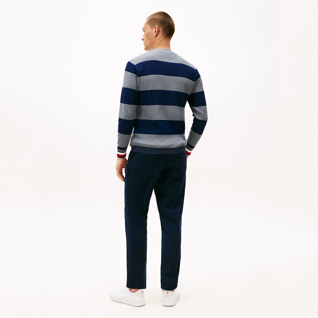 トミー ヒルフィガー ゴルフ Tommy Hilfiger Golf メンズ メンズ ボーダー クルーネックニット THMA565 詳細19