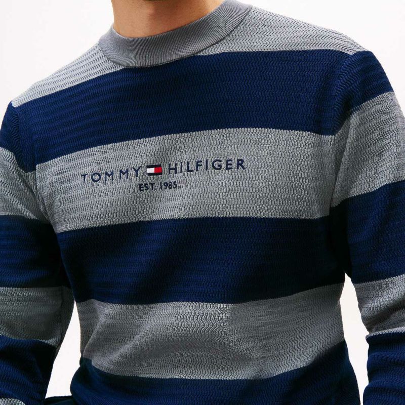 トミー ヒルフィガー ゴルフ Tommy Hilfiger Golf メンズ メンズ ボーダー クルーネックニット THMA565 詳細20