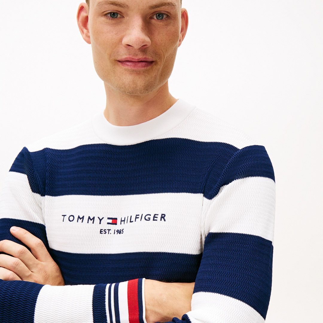 トミー ヒルフィガー ゴルフ Tommy Hilfiger Golf メンズ メンズ ボーダー クルーネックニット THMA565 詳細24
