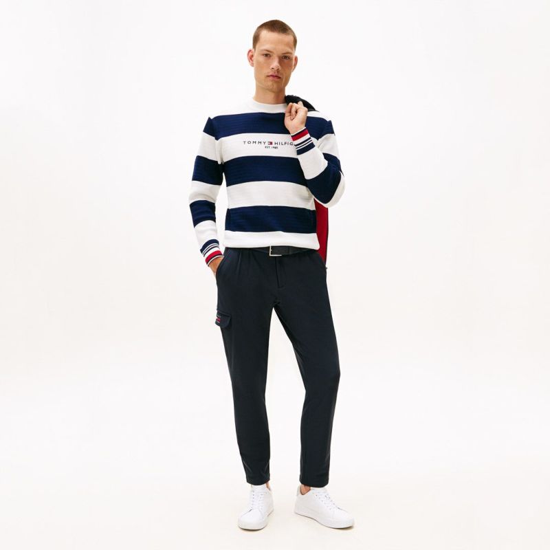 トミー ヒルフィガー ゴルフ Tommy Hilfiger Golf メンズ メンズ ボーダー クルーネックニット THMA565 詳細25