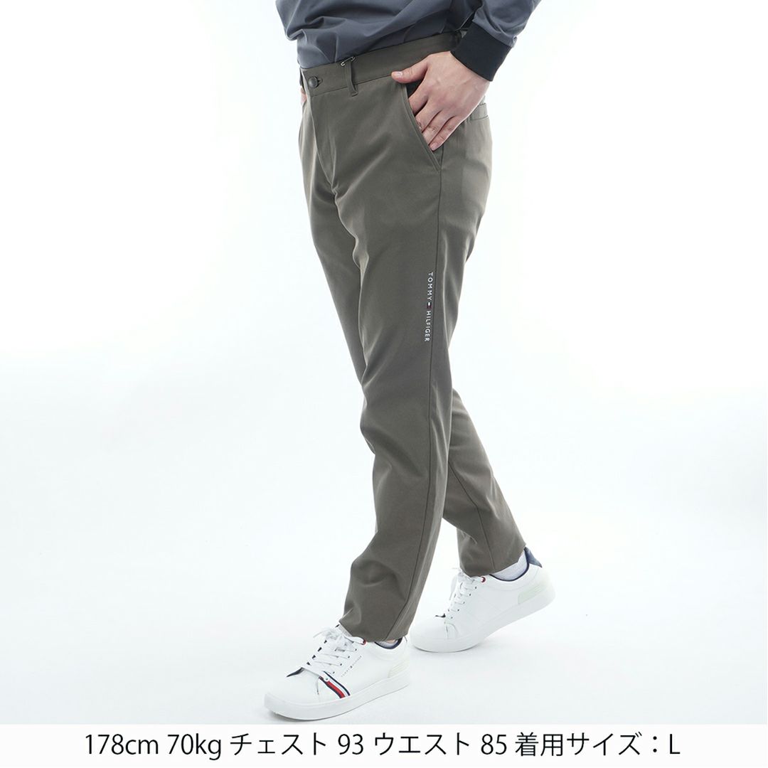 [トミーヒルフィガー]メンズ ベーシック テーパードパンツ　オリーブ