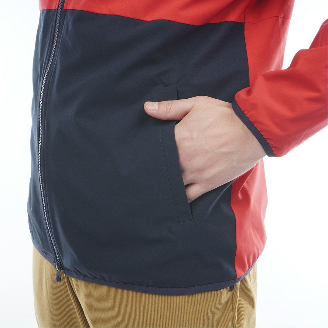 [トミーヒルフィガー]メンズ カラーブロック ウインドジャケット　レッド