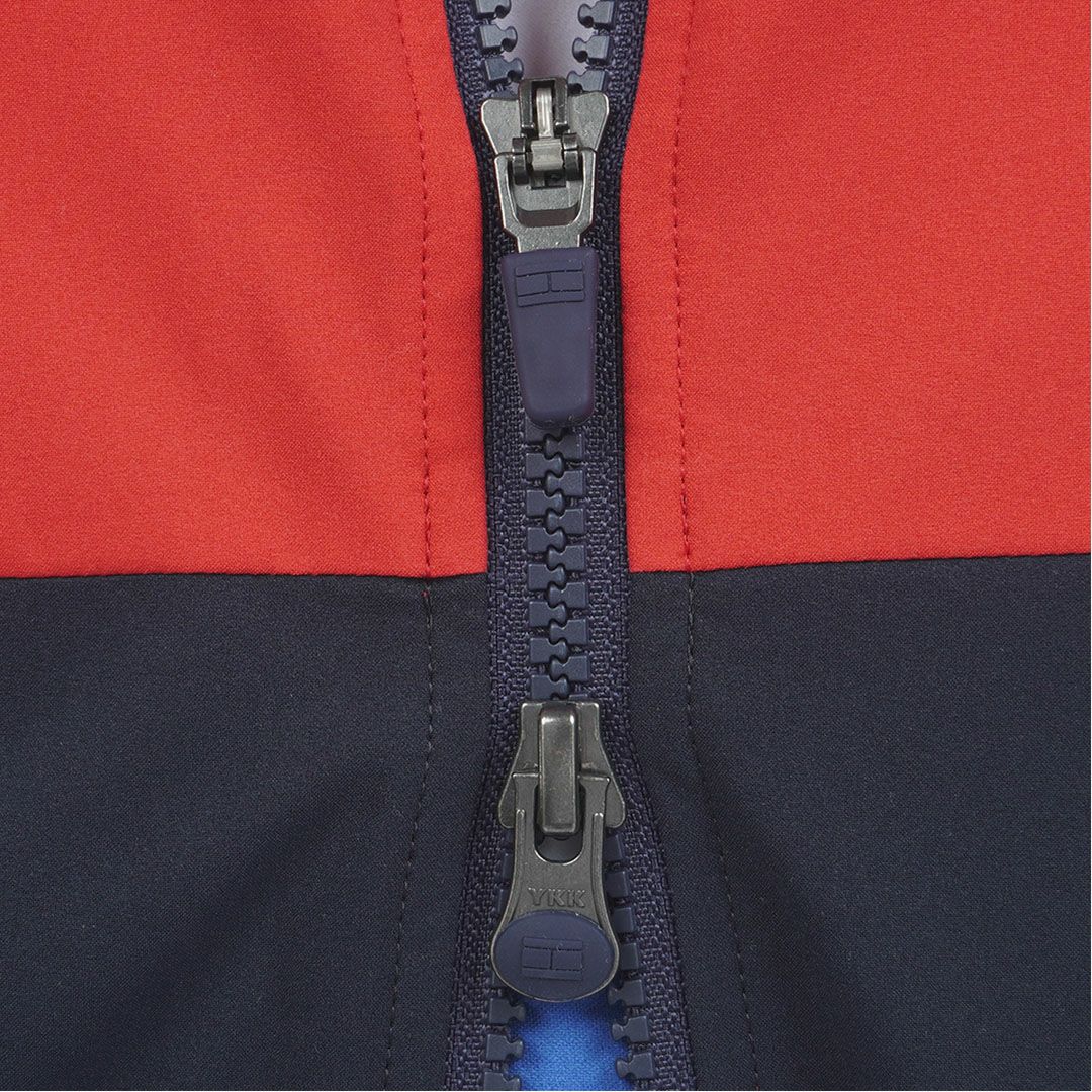 [トミーヒルフィガー]メンズ カラーブロック ウインドジャケット　レッド