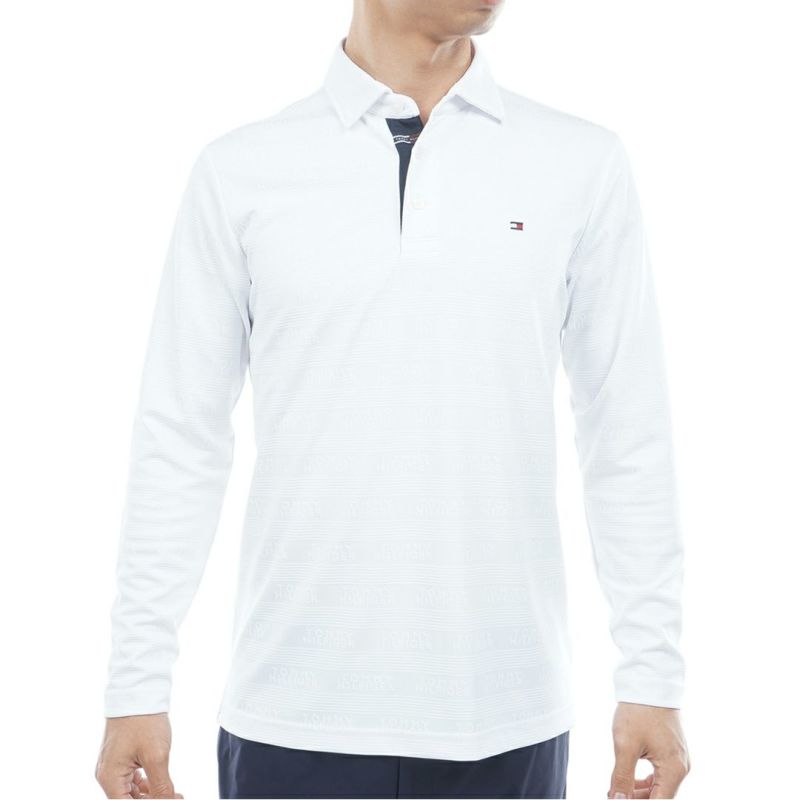 トミー ヒルフィガー ゴルフ Tommy Hilfiger Golf メンズ メンズ ロゴジャガ-ド 長袖台衿付きシャツ THMA568 詳細1