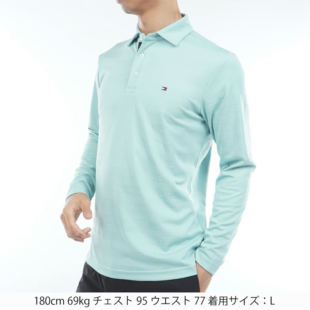 トミー ヒルフィガー ゴルフ Tommy Hilfiger Golf メンズ メンズ ロゴジャガ-ド 長袖台衿付きシャツ THMA568 詳細8
