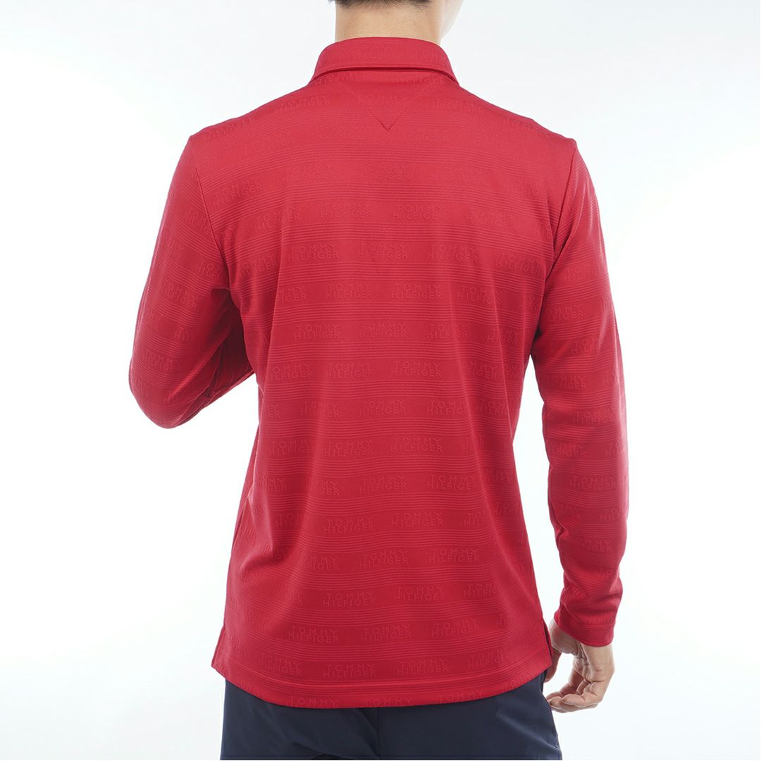 トミー ヒルフィガー ゴルフ Tommy Hilfiger Golf メンズ メンズ ロゴジャガ-ド 長袖台衿付きシャツ THMA568 詳細13