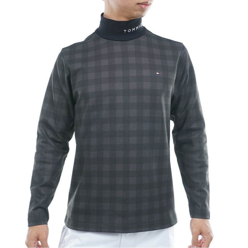トミー ヒルフィガー ゴルフ Tommy Hilfiger Golf メンズ メンズ チェック柄 長袖ハイネックシャツ THMA569 詳細1