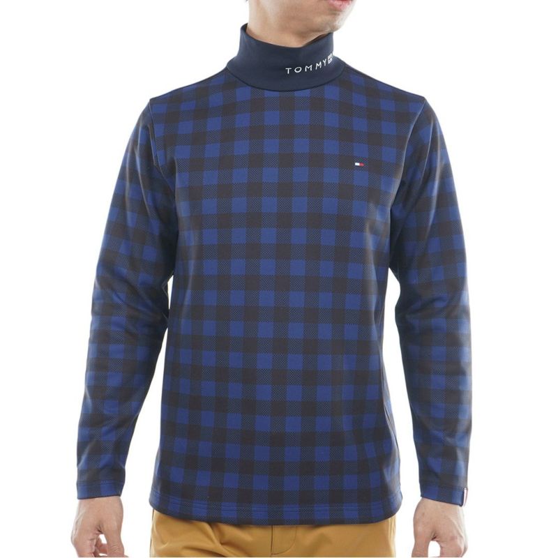 トミー ヒルフィガー ゴルフ Tommy Hilfiger Golf メンズ メンズ チェック柄 長袖ハイネックシャツ THMA569 詳細4