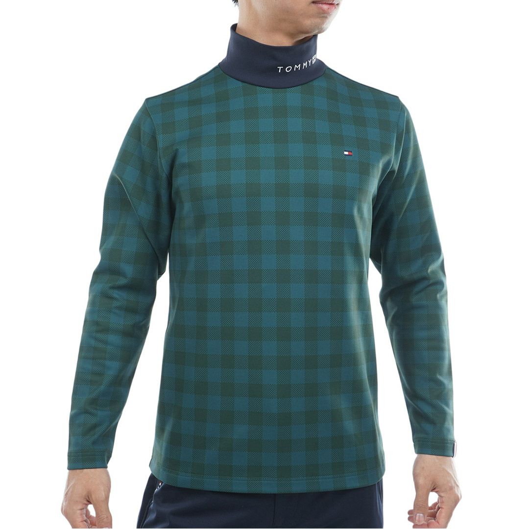 トミーヒルフィガー 長袖ハイネックシャツ 【L寸】レッド thma569 30％OFF】[トミーヒルフィガー]メンズ チェック柄 長袖ハイネック