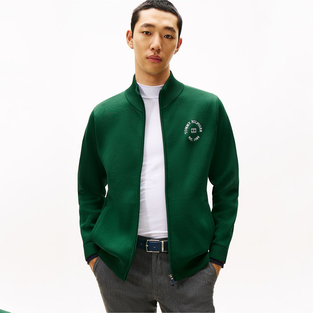 [トミーヒルフィガー]メンズ モ-ル ニットジャケット