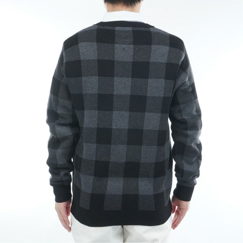 トミー ヒルフィガー ゴルフ Tommy Hilfiger Golf メンズ メンズ チェックジャガード クルーネックニット THMA571 詳細4