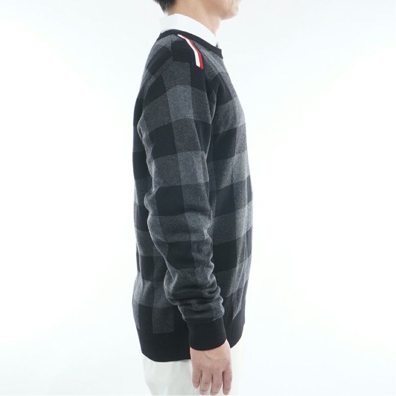 トミー ヒルフィガー ゴルフ Tommy Hilfiger Golf メンズ メンズ チェックジャガード クルーネックニット THMA571 詳細5