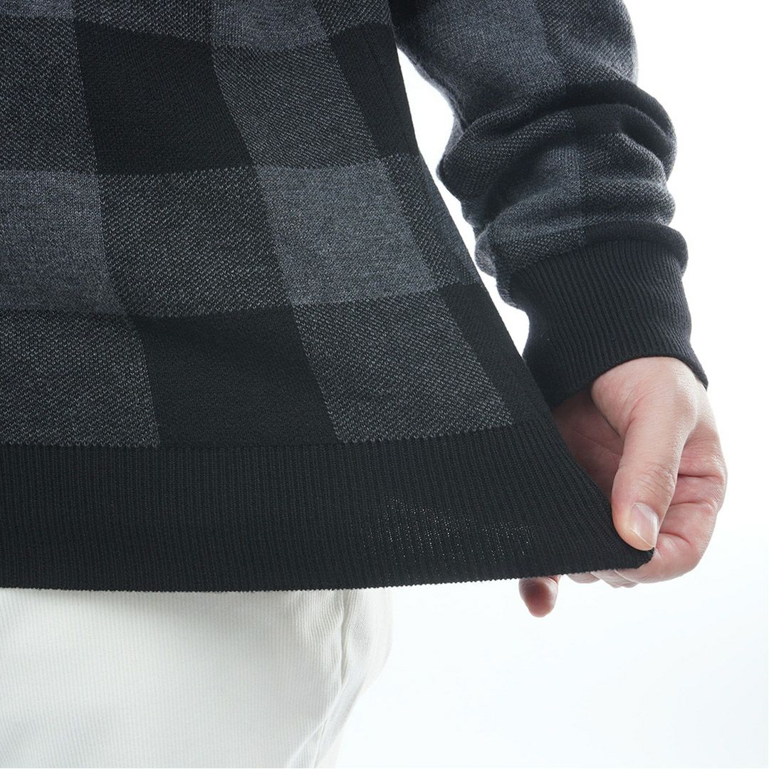 トミー ヒルフィガー ゴルフ Tommy Hilfiger Golf メンズ メンズ チェックジャガード クルーネックニット THMA571 詳細6