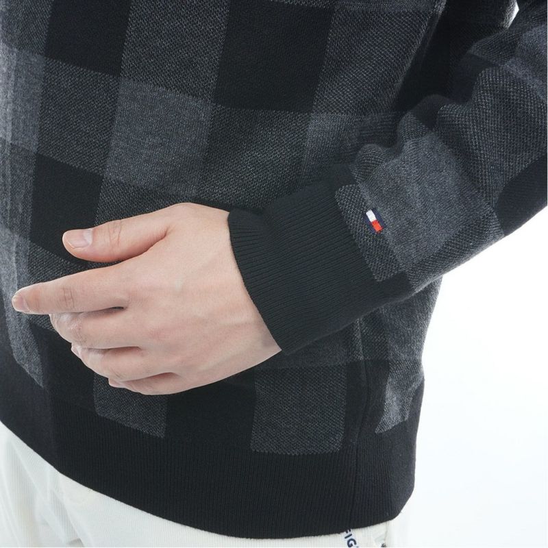 トミー ヒルフィガー ゴルフ Tommy Hilfiger Golf メンズ メンズ チェックジャガード クルーネックニット THMA571 詳細7
