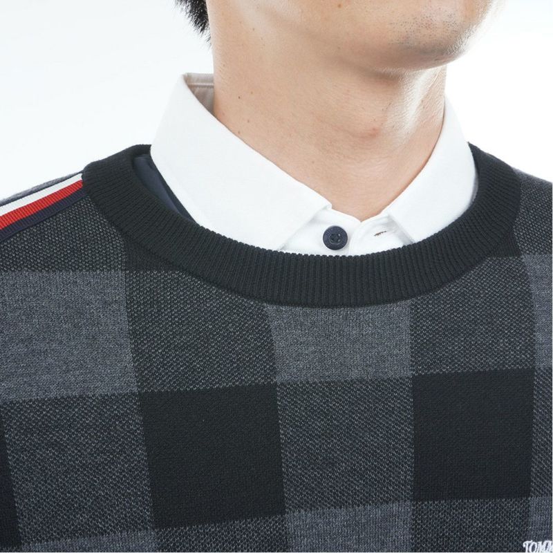 トミー ヒルフィガー ゴルフ Tommy Hilfiger Golf メンズ メンズ チェックジャガード クルーネックニット THMA571 詳細8