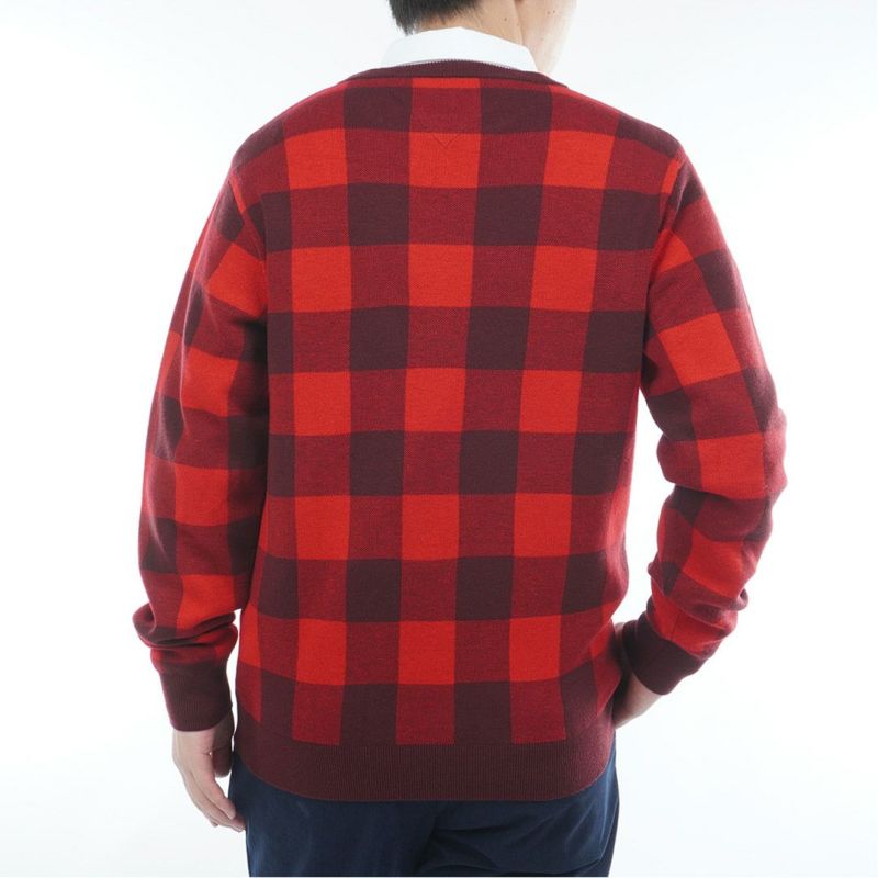 トミー ヒルフィガー ゴルフ Tommy Hilfiger Golf メンズ メンズ チェックジャガード クルーネックニット THMA571 詳細16