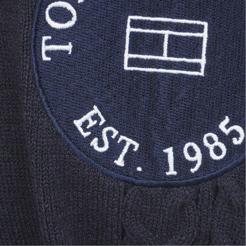 トミー ヒルフィガー ゴルフ Tommy Hilfiger Golf メンズ メンズ ケーブル柄 ショールカラーニット THMA572 詳細15