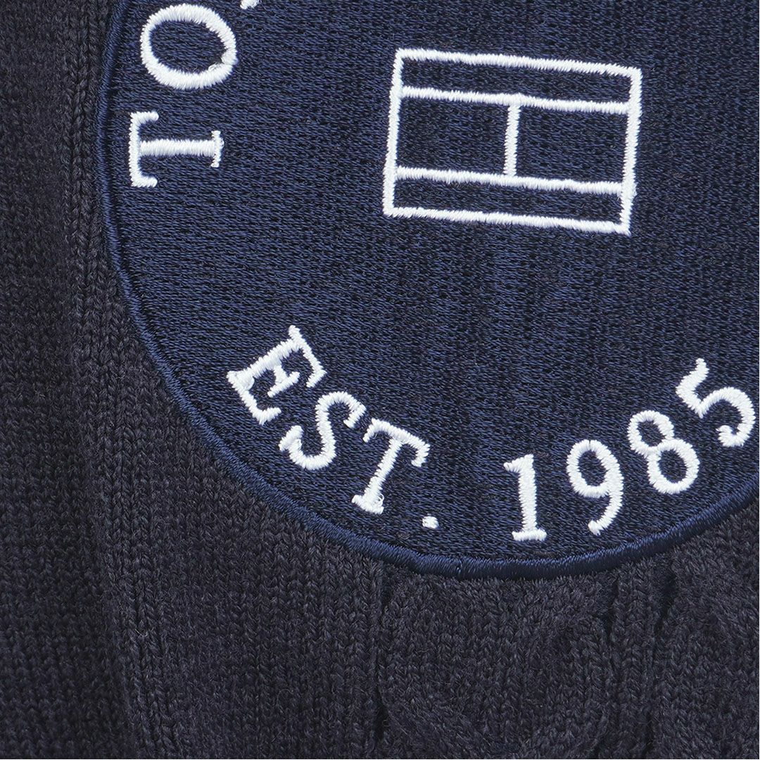 トミー ヒルフィガー ゴルフ Tommy Hilfiger Golf メンズ メンズ ケーブル柄 ショールカラーニット THMA572 詳細15
