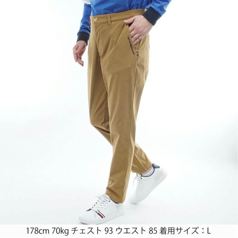 [トミーヒルフィガー]メンズ ストレッチコーデュロイ テーパードパンツ　ベージュ