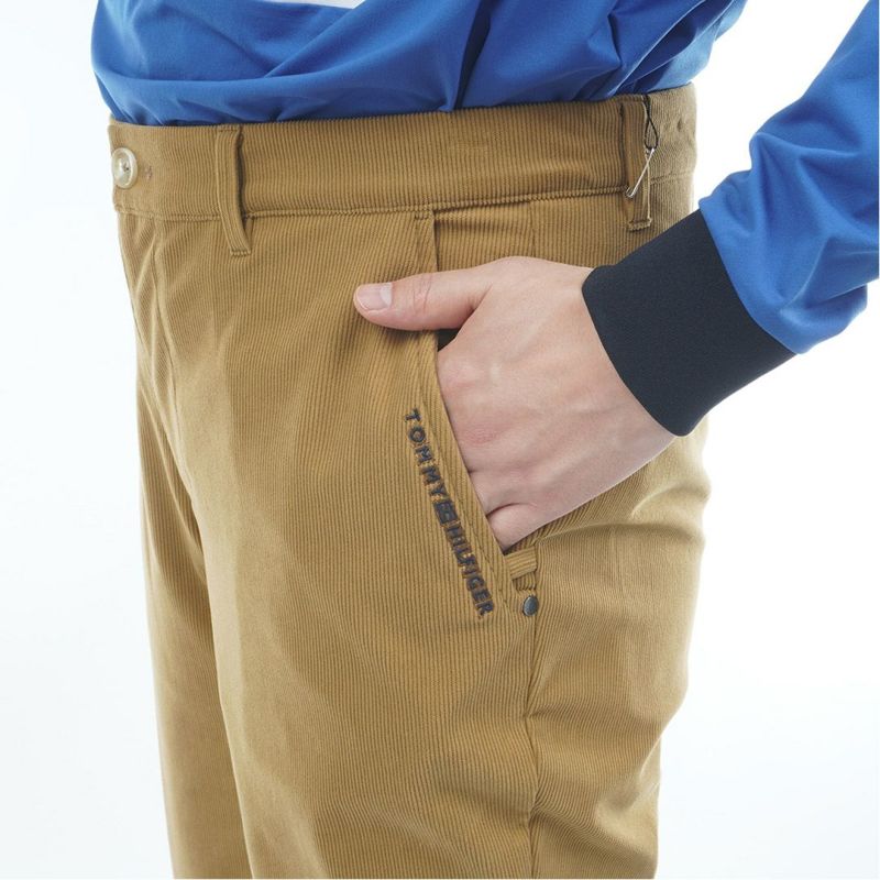 [トミーヒルフィガー]メンズ ストレッチコーデュロイ テーパードパンツ　ベージュ