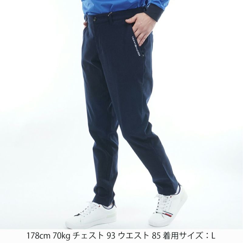 [トミーヒルフィガー]メンズ ストレッチコーデュロイ テーパードパンツ　ネイビー