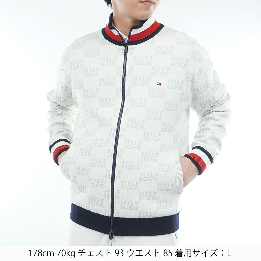 トミー ヒルフィガー ゴルフ Tommy Hilfiger Golf メンズ メンズ ロゴジャガードニット リバーシブルジャケット THMA574 詳細2