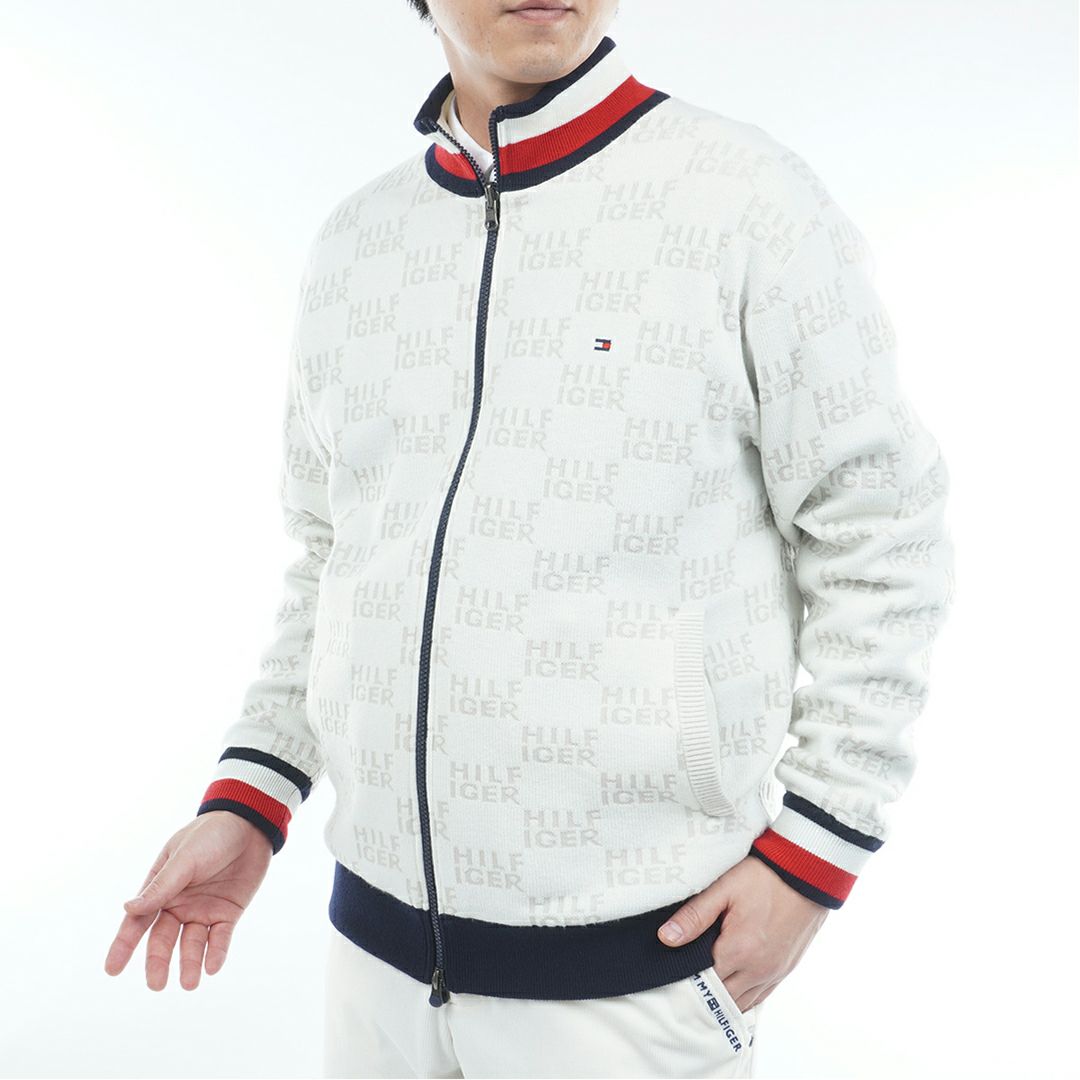 トミー ヒルフィガー ゴルフ Tommy Hilfiger Golf メンズ メンズ ロゴジャガードニット リバーシブルジャケット THMA574 詳細3