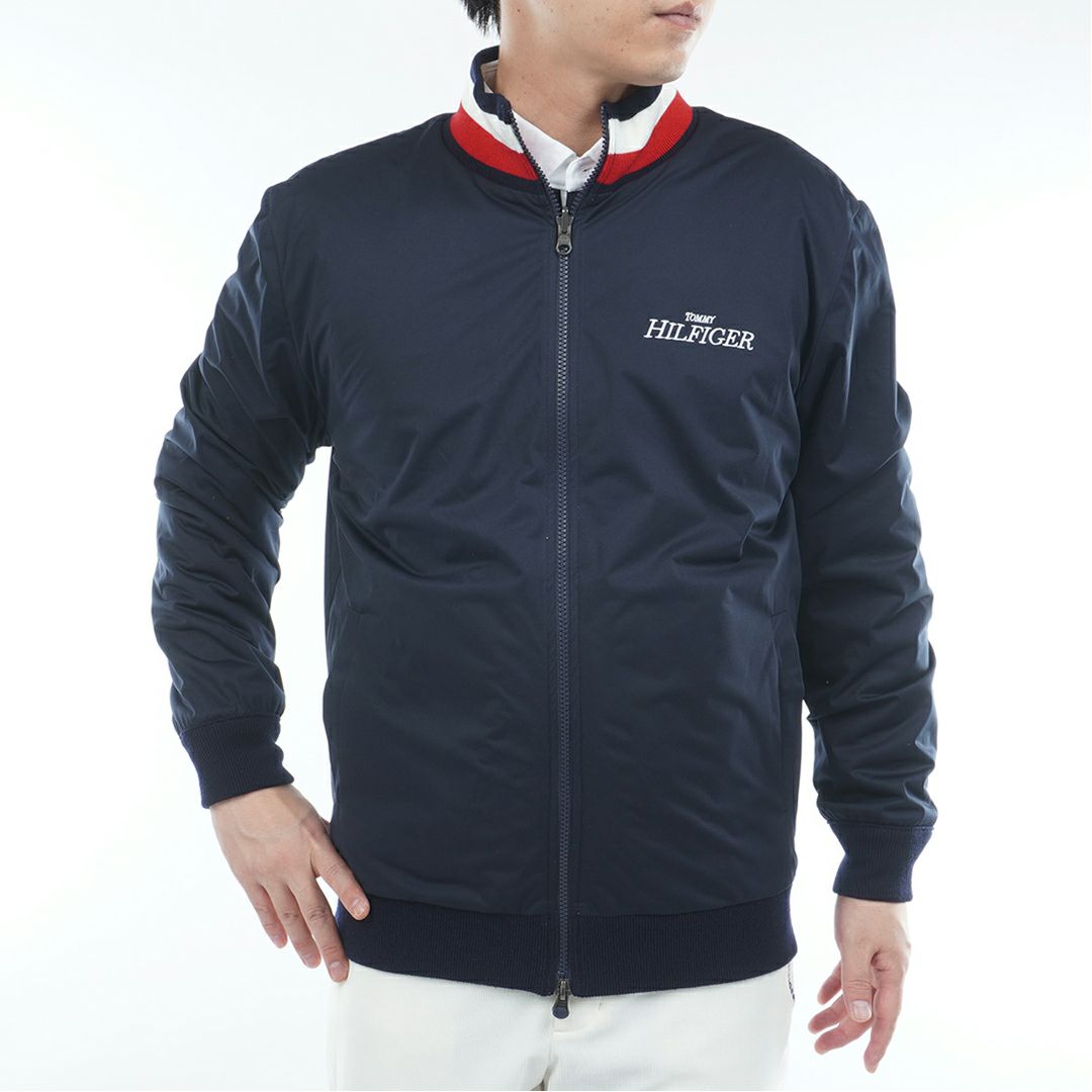 トミー ヒルフィガー ゴルフ Tommy Hilfiger Golf メンズ メンズ ロゴジャガードニット リバーシブルジャケット THMA574 詳細5