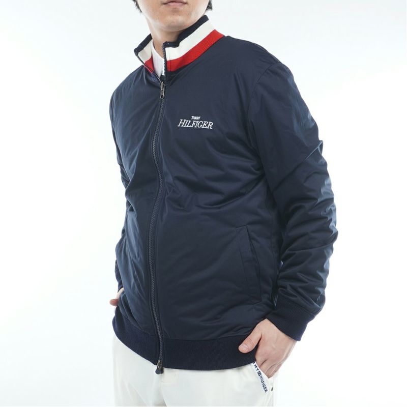 トミー ヒルフィガー ゴルフ Tommy Hilfiger Golf メンズ メンズ ロゴジャガードニット リバーシブルジャケット THMA574 詳細6