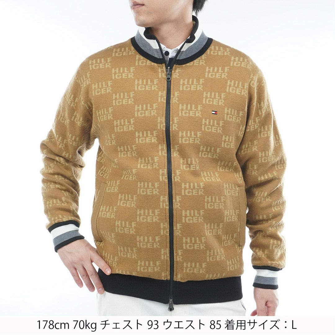 トミー ヒルフィガー ゴルフ Tommy Hilfiger Golf メンズ メンズ ロゴジャガードニット リバーシブルジャケット THMA574 詳細9