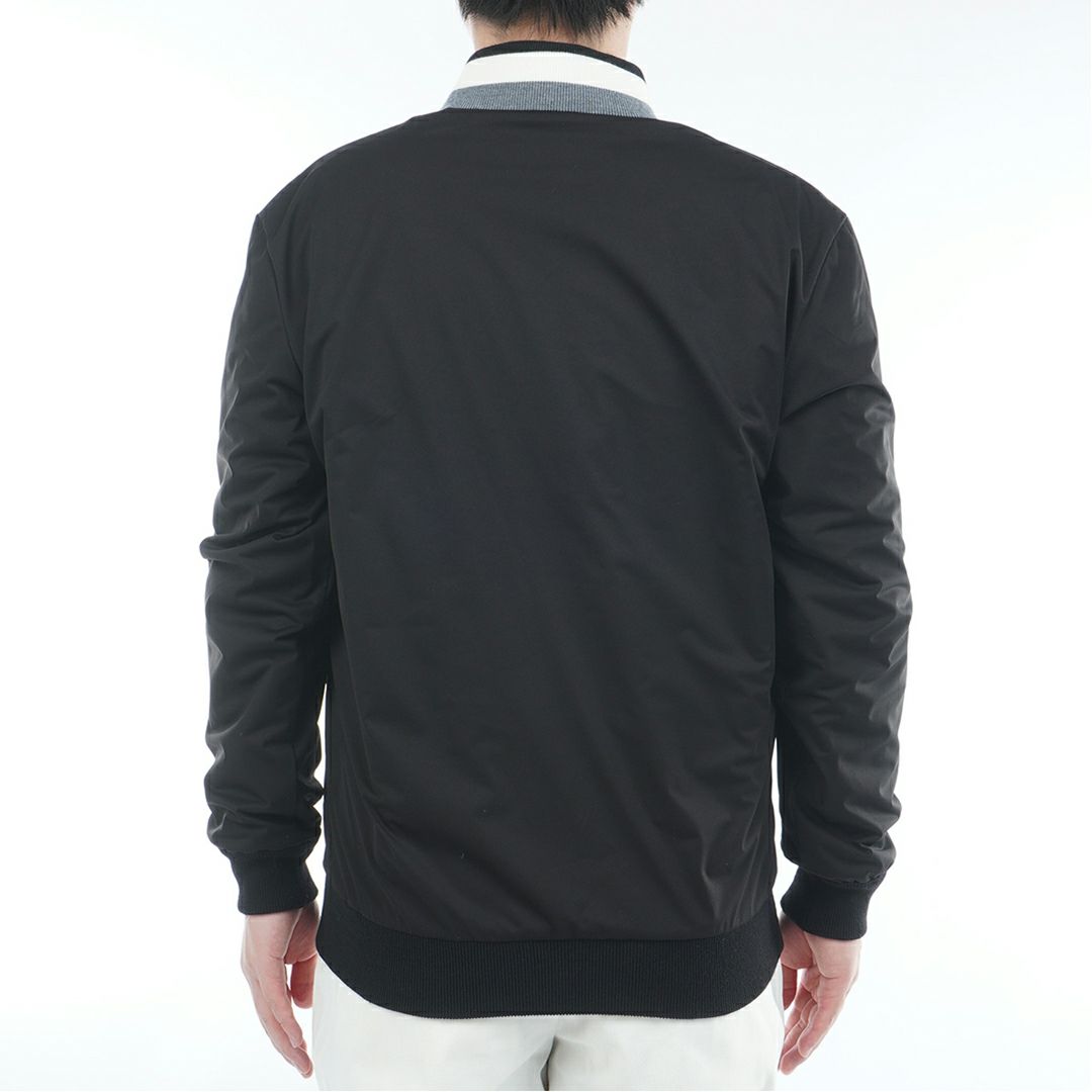 [トミーヒルフィガー]メンズ ロゴジャガードニット リバーシブルジャケット　キャメル裏