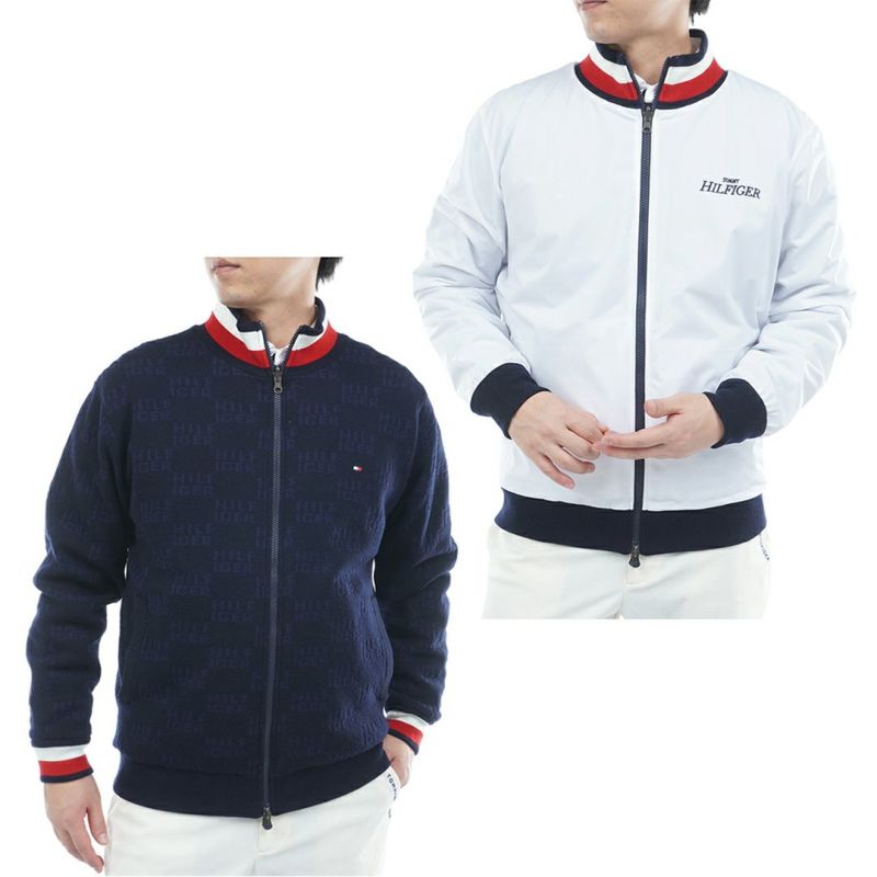 トミー ヒルフィガー ゴルフ Tommy Hilfiger Golf メンズ メンズ ロゴジャガードニット リバーシブルジャケット THMA574 詳細23