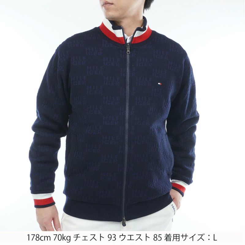 トミー ヒルフィガー ゴルフ Tommy Hilfiger Golf メンズ メンズ ロゴジャガードニット リバーシブルジャケット THMA574 詳細24