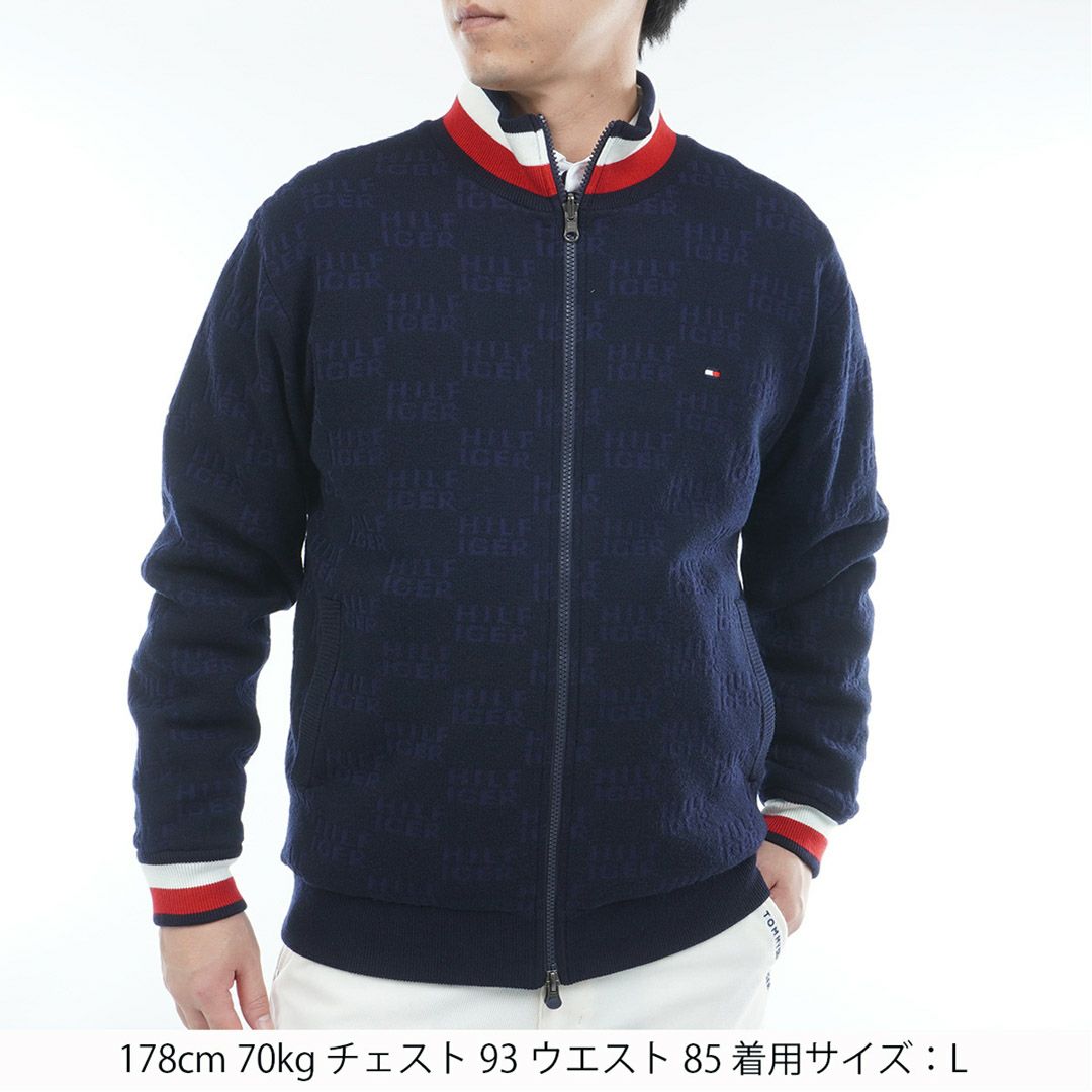 トミー ヒルフィガー ゴルフ Tommy Hilfiger Golf メンズ メンズ ロゴジャガードニット リバーシブルジャケット THMA574 詳細24